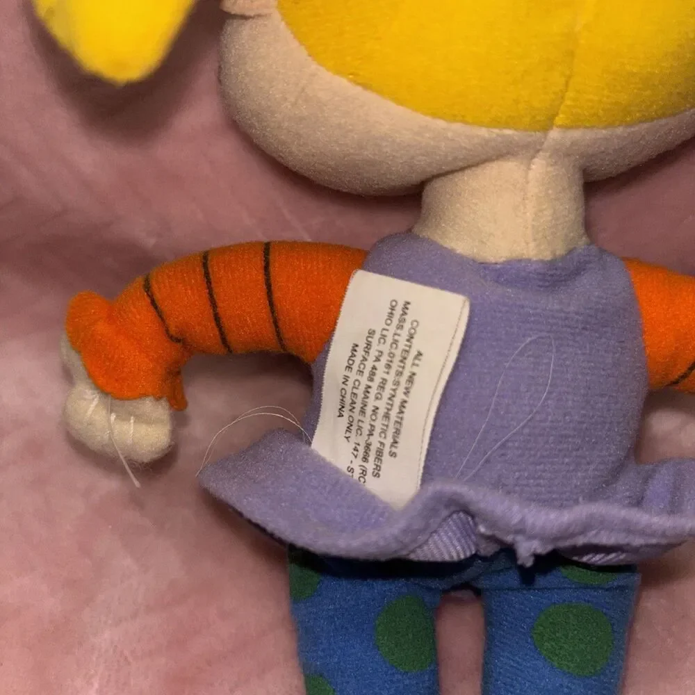 Vintage Rugrats  Angelica Pickles 9’ Plush 2000 Nanco Viacom Nickelodeon